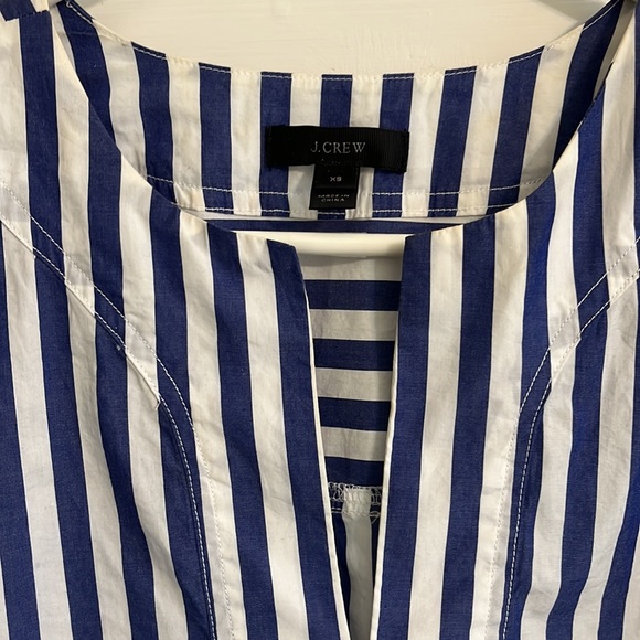 J.Crew blue and white striped tunic top - Picture 2 of 2
